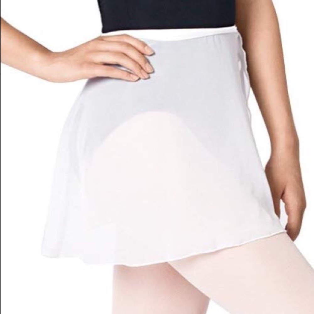 White ballet wraparound skirt